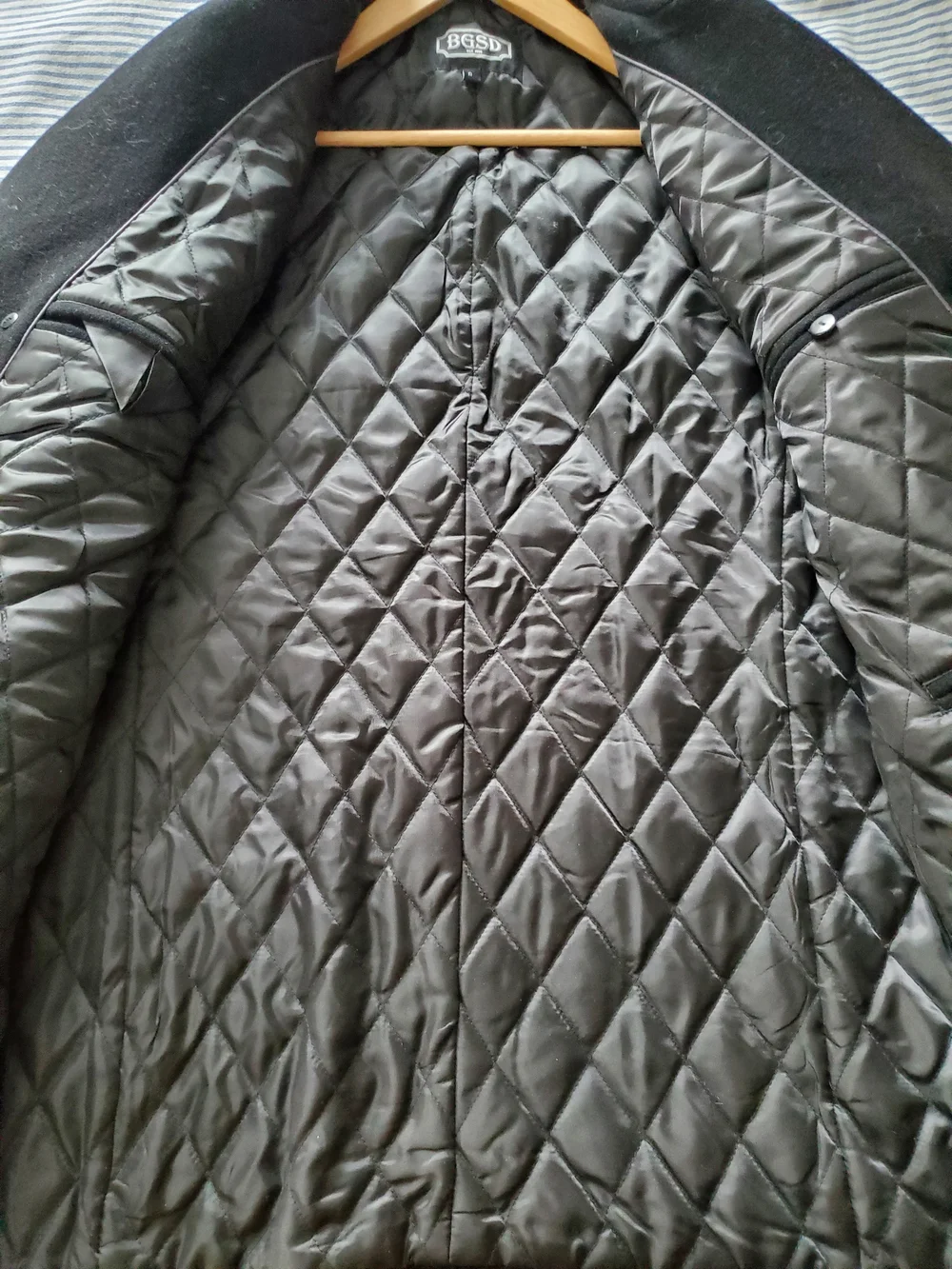 Men's Black Wool Blend Peacoat